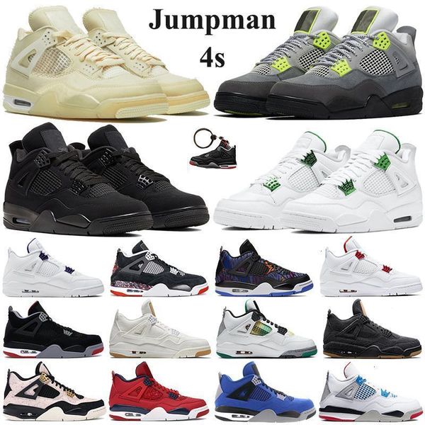 

basketball high jumpman 4 4s xwhite shoes black cat 2020 men sneakers white xsail black rush violet metallic purple se neon trainers