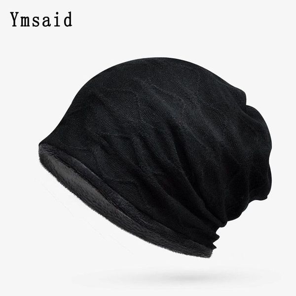 

beanies autumn and winter hats for men women beanie knit cap bonnet skullies gorro hedging plus velvet thicker hat keep warm