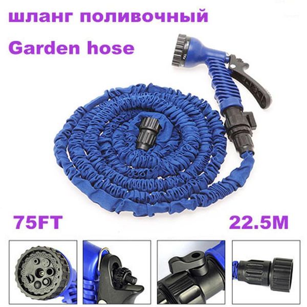 

75ft garden hose watering & irrigation water pipes with spray gun expandable water hose garden hoses&reels eu/us type1