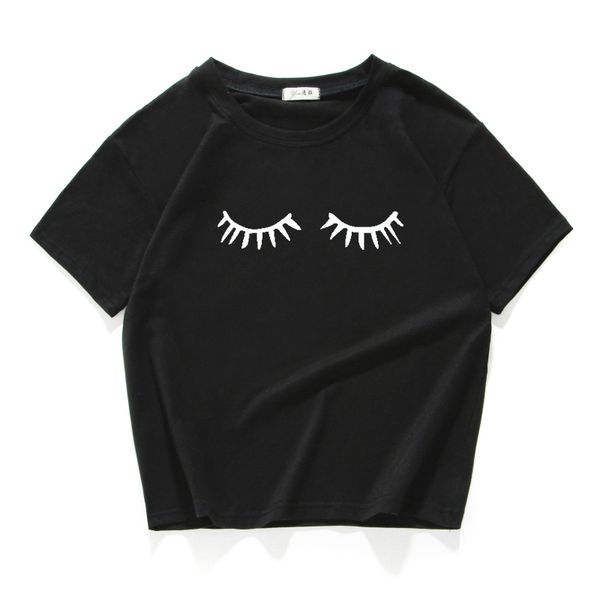 

eyelash print vintage short plus size funny lovely crop summer loose femme harajuk cool sport hooded sweatshirt hoodie men t shirt