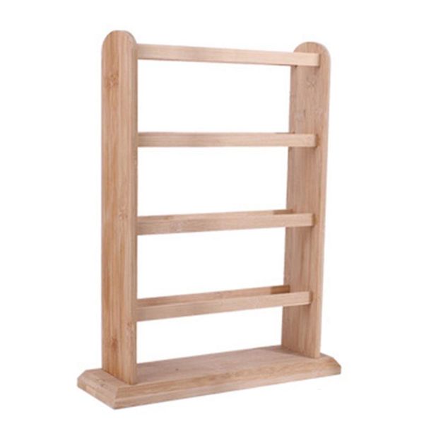 

wooden jewellery organizer rack earrings holder necklace bracelet stand rotating keyring display storage, Pink;blue