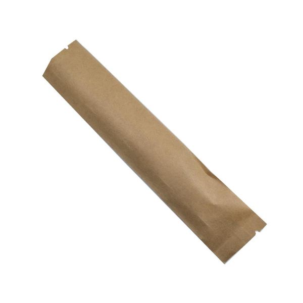 

300pcs lot brown kraft paper open heat sealing package bag coffee powder dry flower vacuum packing pouch grocery storage bag h jllpwl