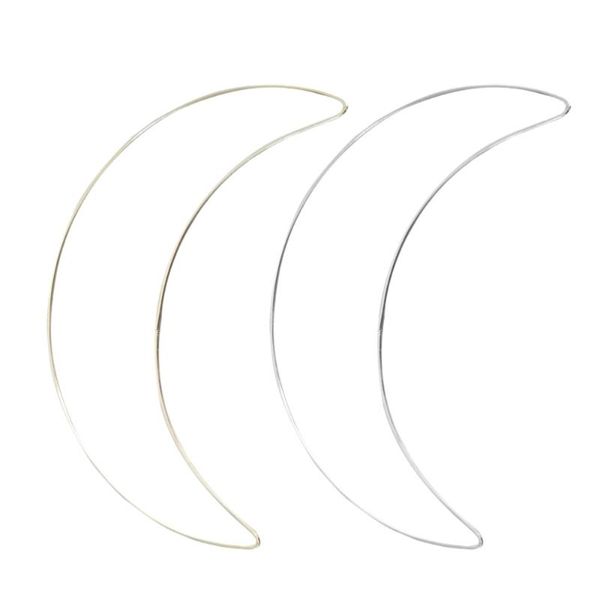 

2pcs dream catcher rings moon shaped iron hoops dream catcher making tools