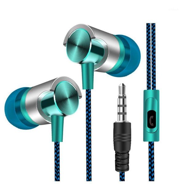 

new earphone universal 3.5mm in-ear stereo earbuds built-in microphone wired earphones for cell phone in stock o101