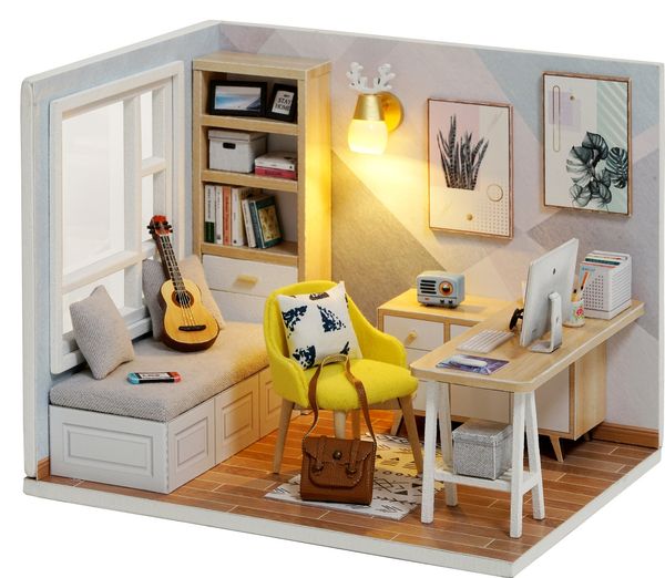 

doll house furniture diy miniature 3d wooden miniaturas dollhouse toys for children birthday gifts qt07 1011
