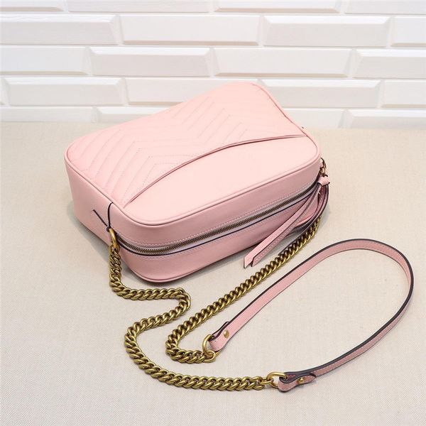 

2021 ladies' designer geniue leather shoulder bags women chain wave pattern basic corssbody fashion bag