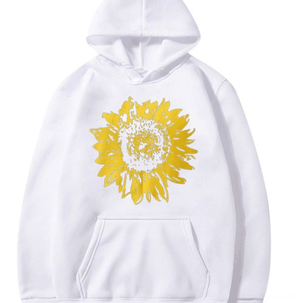 

2019 selling loose casual printed sunflower long sleeve women 2019 selling loose casual printed sunflower long hoodie sleeve hoodie, Black