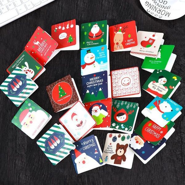 

144pcs christmas tree santa paper greeting cards envelope birthday xmas postcard1