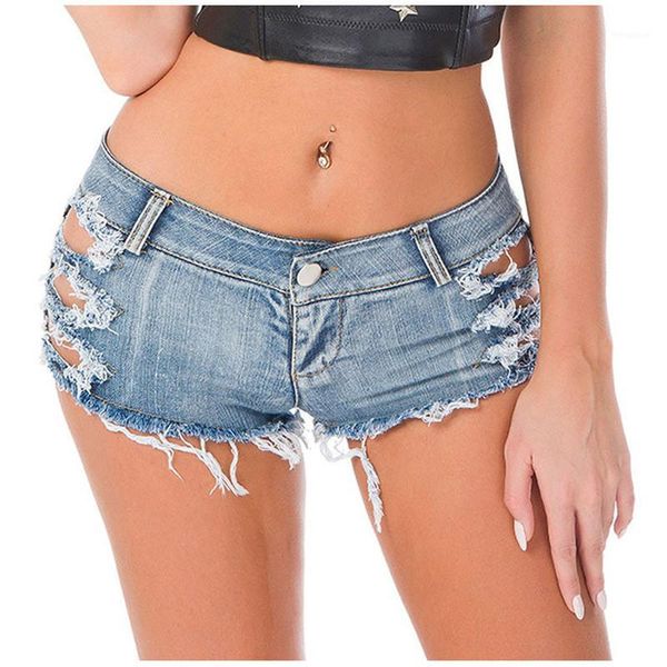 

2020 womens jeans high waist ripped jeans denim shorts summer beach female jean short skinny spodnie damskie1, Blue