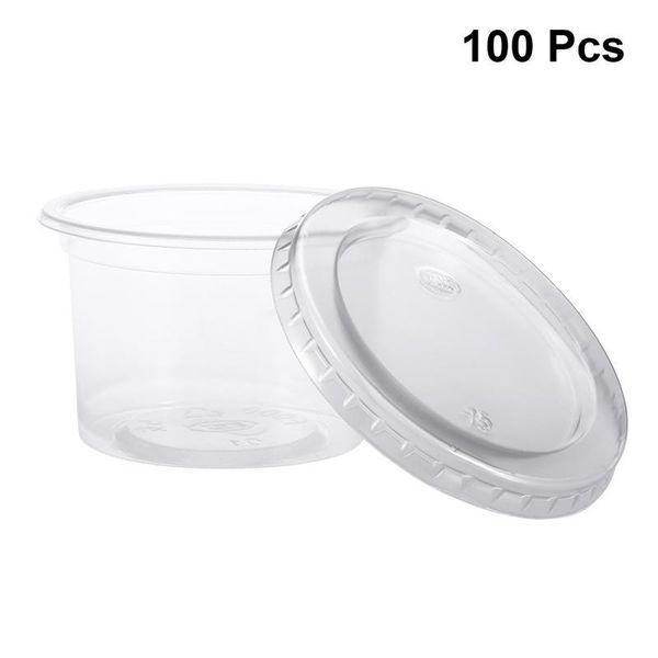 

100pcs cups jelly yogurt plastic container disposable 5oz for clear portion mousses with lids qylivk mywjqq