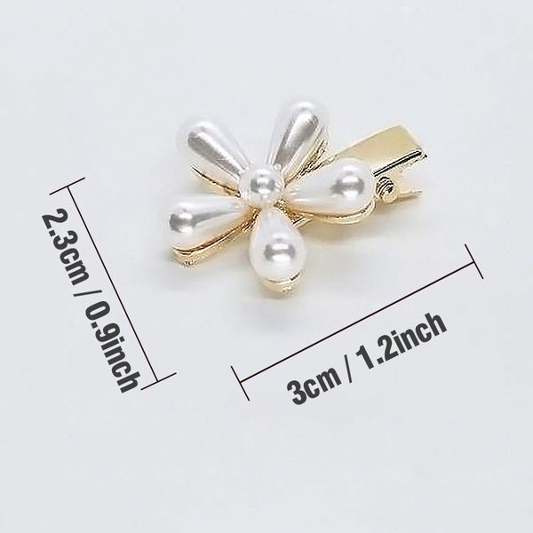 

bohemian korean style imitation pearl flower hairpin retro crystal flower hairpin cute elegant bangs clip women jewelry clips gift cfyl0150, Black;brown