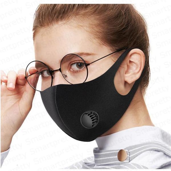 

mask cover anti mouth dust pm2.5 face with breather value respirator dustproof anti-bacterial washable durable ice silk