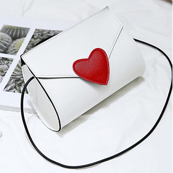 

love heart pattern women pu leather handbags fashion messenger bag mini shoulder bag 3 colours