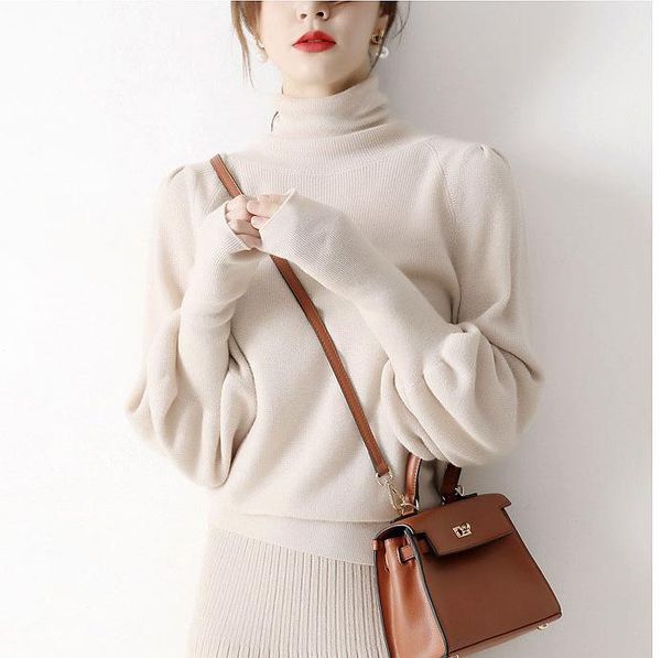 

women's sweaters claw sleeve two lapel wool sweater autumn and winter repair gentle intellectual, White;black