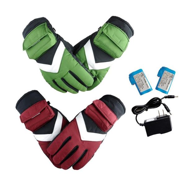 

ski gloves winter electric heated windproof cycling warm heating touch screen skiing usb powered for outdoors