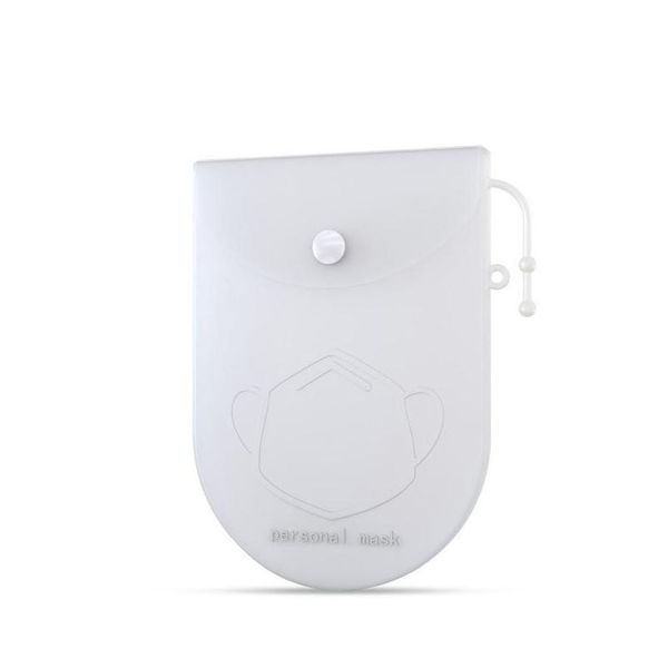 

portable mask clips disposable silicone storage case container foldable mask cover bag for pollution prevention tkdgb