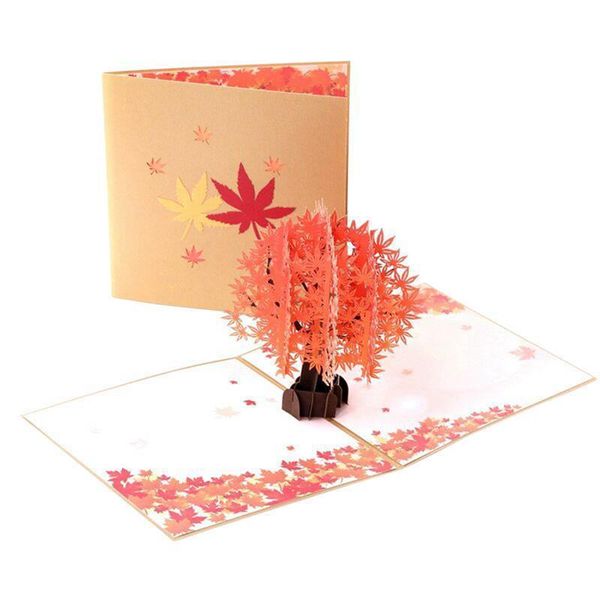 

creative 3d maple tree popup handmade складная карта благодарения карта отдыха праздничная открытка фестиваль