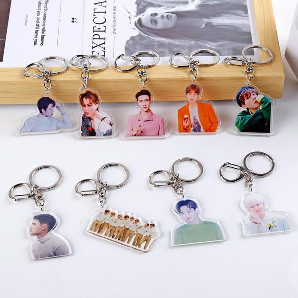 

keychains kpop exo pvc key chain ring exploration obession acrylic bag pendant xiumin suho lay baekhyun chen chanyeol d.o. kai sehun1, Silver