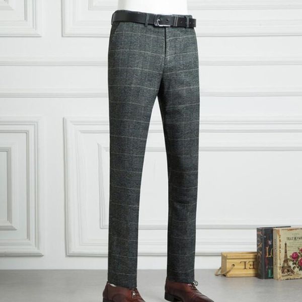 

2021 new men's suit casual business grilled dress in groom's classic wedding pants 1orz, Black;white