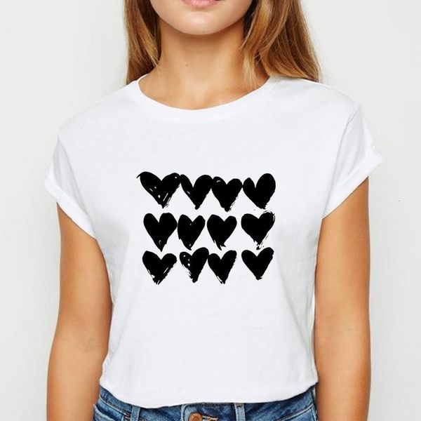 

hipster love tshirt pretty girls persionalized spring summer t shirt harajuku black aesthetics graphic round collar t-shirt, White