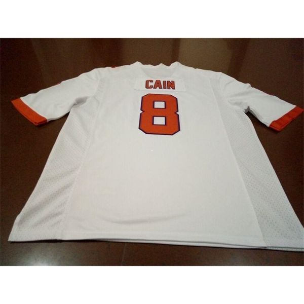 

w/2019 cfp patch 2604 clemson tigers #8 deon cain mike williams orange white college jersey or custom any name or number jersey, Black
