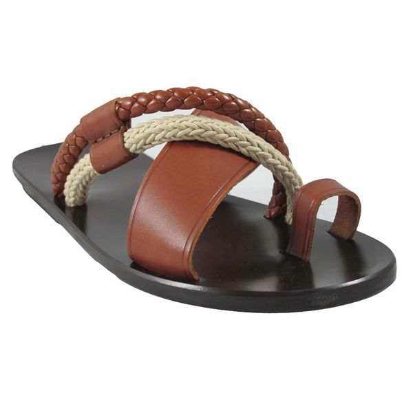 

roman sandals men 2020 new summer outdoor beach clip toe retro sandals pu leather casual comfy beach sandals large size 39-48 y200702, Black