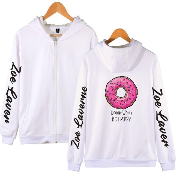 

zoe лаверна zipper толстовка с капюшоном harajuku свободный свободный хлопок плюс полиэстер hoodie способа печати высокого качества пуловер, Black