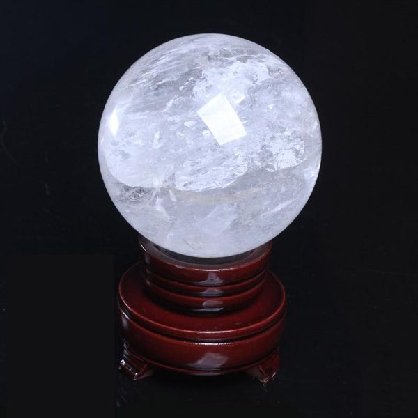

очистить оптовой доставку 880g crystal ball free gemstone sphere кристалл украшение reiki healing + шарики stand главного природный bbyzs