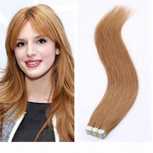 

tape in hair extensions 100% real remy human hair invisiable skin weft tape hair extensions pu skin weft, Black