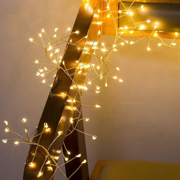 

2m 5m copper wire led string lights firecracker fairy garland light for christmas window wedding party battery operated