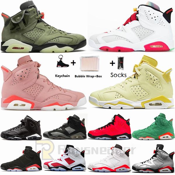 

2021 jumpman 6 sneakers travis scotts black infrared hare black cat flint reflective bugs bunny 6s mens basketball