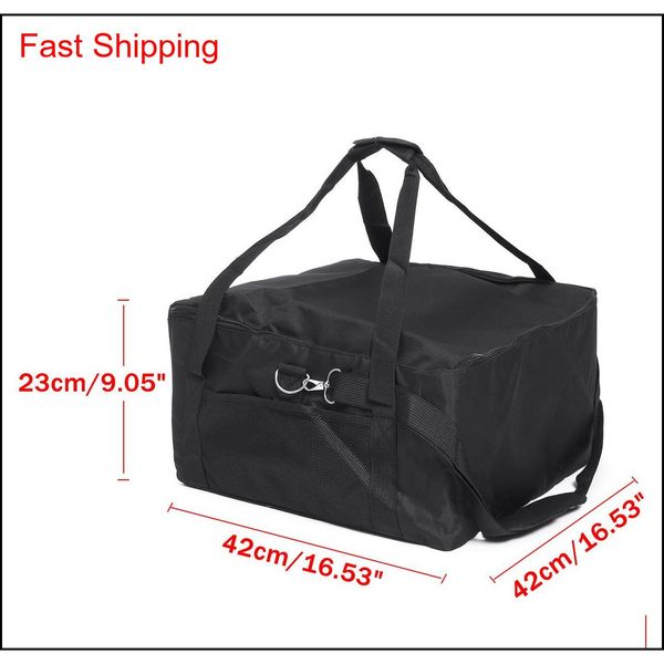 

16 inch portable insulated thermal food pizza delivery bag 42x42x23cm insulated picnic lunch box ice pack ve qylwss packing2010