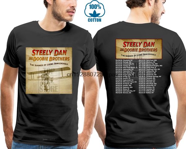 

steely дан doobie brothers tour tshirt с tour дата черный цвет новый спортивный толстовка с капюшоном толстовка