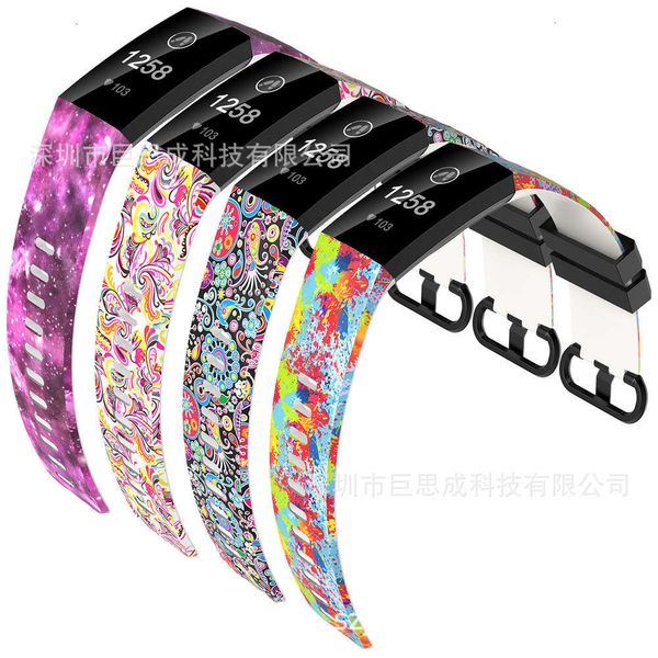 

suitable for fitbit charge3 smart watch 3d diamond universal decor replacement silicone