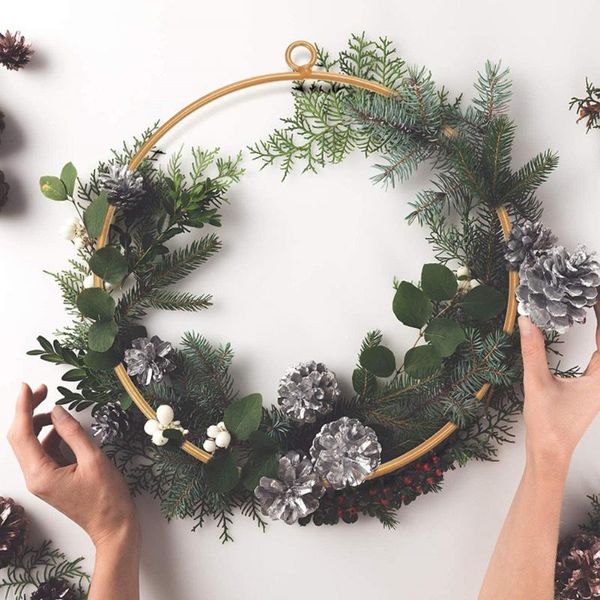 

ring floral hoops wreath vine hanging wedding party supplies anniversary