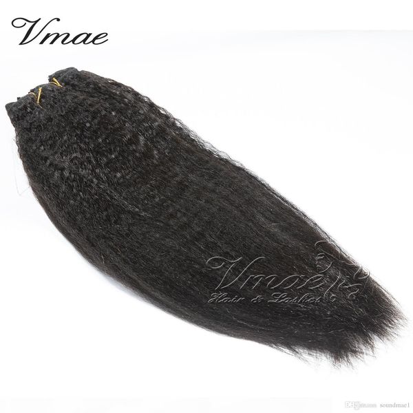 

100% unprocessed 100g 120g 140g 160g afro kinky curly straight 4a 4b 4c clip in ins virgin remy human hair extensions, Black;brown