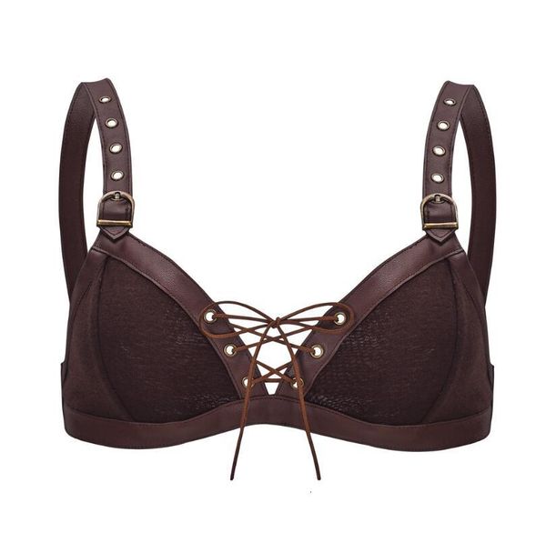 

spread female punk bra goth accessories bustier 2021 femme cotton and leather fuax bralette p2000 6ulb, Black;white