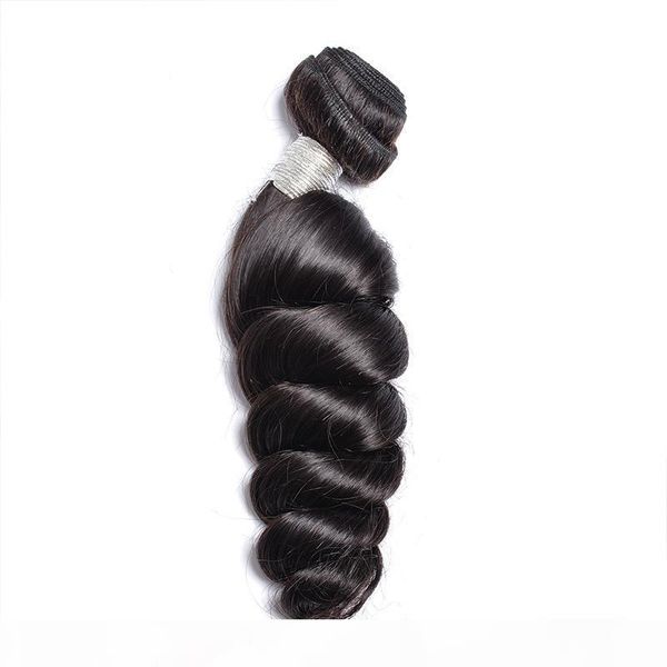 

9a grade brazilian loose wave human hair weaves 10-30 inch 1 bundles deep wave hairs extensions, Black