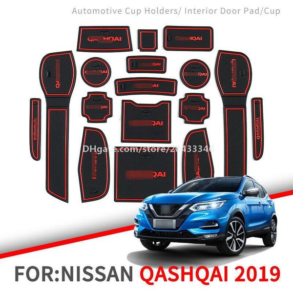 

car gate slot pad water coaster interior non-slip mats for nissan qashqai 2019