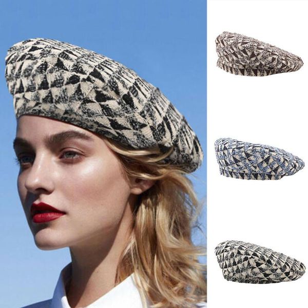 

berets vintage women winter cap fashion hat beret sboy navy casual street wear rope flat elegant solid autumn t3, Blue;gray