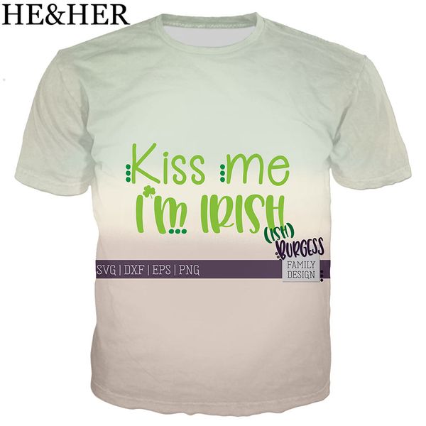 

popular irish-ish 3d print shirts comics oversized harajuku men clothing
