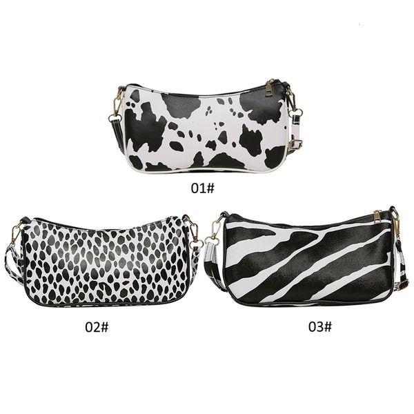 

portable party clutches women shoulder underarm bag retro animal leather handbag youth ladies simple versatile bag