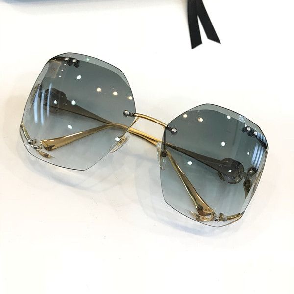 

luxury 0226 sunglasses for women design fashion sunglasses wrap sunglass frameless coating mirror lens carbon fiber legs summer style, White;black
