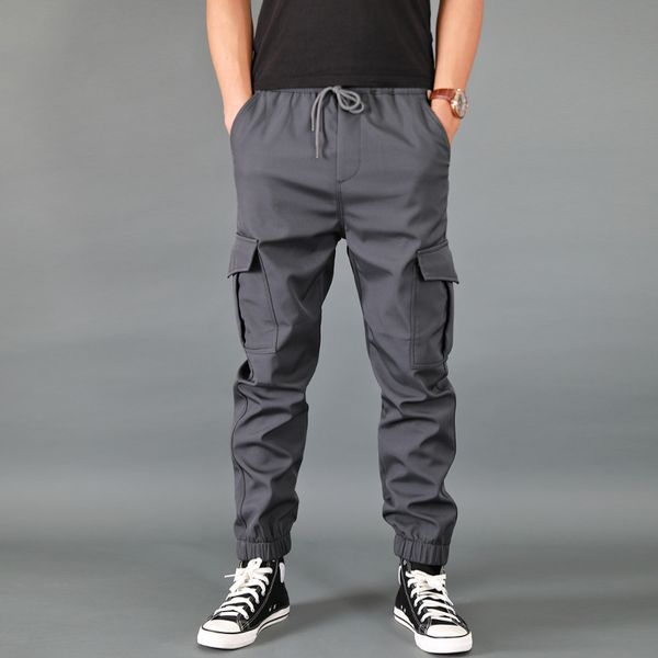 

2020 thin fast-dried joggers cargo of military men dwaterproof walks water multi-pocket black pants more size 08d1
