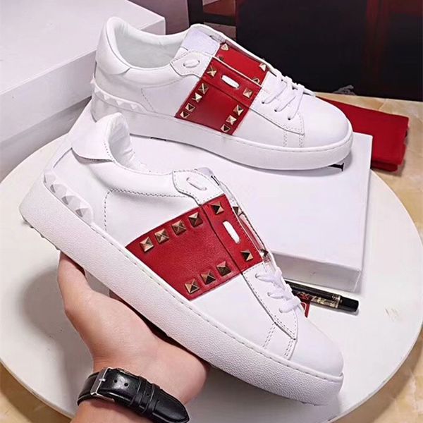 

2021 mens womens casual shoes fashion white leather pelle appartamento dress party dimensione eur 35-46, Black