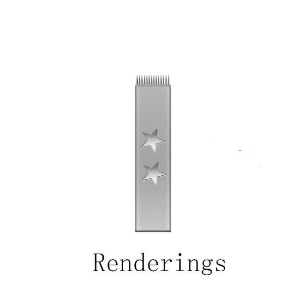 

50pcs flat 14 pins needles for permanent makeup manual pen use for fog eyebrow tattoo double star jlllag