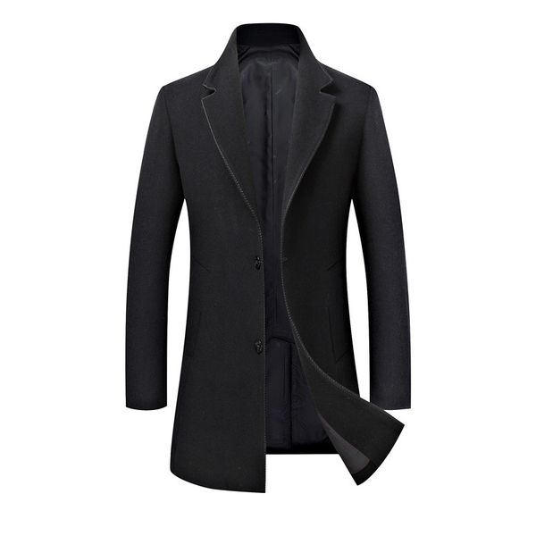 

2021 the new double woolen blazer breasted coarse winter luxury casual male thin grey jacket yaaa, Black;brown