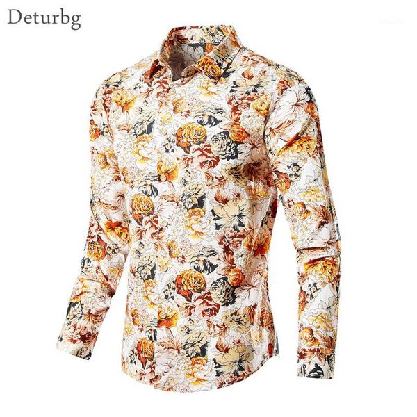 

mens fashion florals print shirt casual man's clothes long sleeve 100% cotton buttoned slim fit shirts 2018 autumn new mb071, White;black