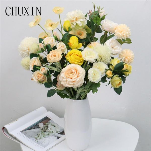 

champagne series wedding decoration artificial flower plastic silk flower different styles christmas wedding row material