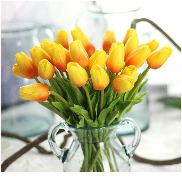 

10pcs real touch artificial flowers tulips flower bouquet bridal decorate flowers for wedding garden decoration ho bbyazt